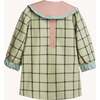 Cotton Plaid Dress, Misty Green - Dresses - 5