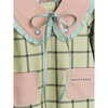 Cotton Plaid Dress, Misty Green - Dresses - 6