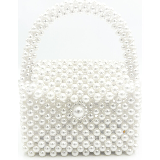 Pearl Detail Handbag, Ivory