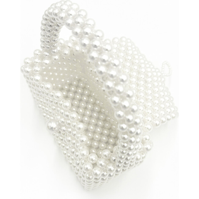 Pearl Detail Handbag, Ivory - Bags - 6