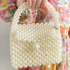 Pearl Detail Handbag, Ivory - Bags - 8