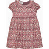 Little Liberty Print Smocked Panel Dress, Plum Strawberry Thief - Dresses - 1 - thumbnail