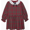 Tabitha Tartan Willow Collar Drop Waist Dress, Red - Dresses - 1 - thumbnail