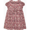 Little Liberty Print Smocked Panel Dress, Plum Strawberry Thief - Dresses - 2