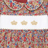 Little Liberty Emma Print Peter Pan Collar Smocked Crown Dress, Emma & Georgina - Dresses - 3