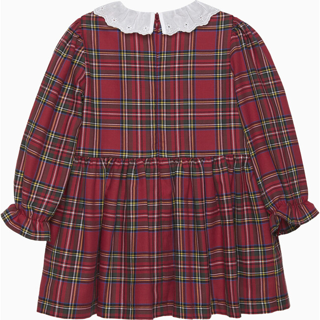 Little Tabitha Tartan Willow Collar Drop Waist Dress, Red - Dresses - 2