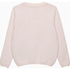 Olivia Owl Intarsia Ribbed Edge Cardigan, Pale Pink - Cardigans - 2