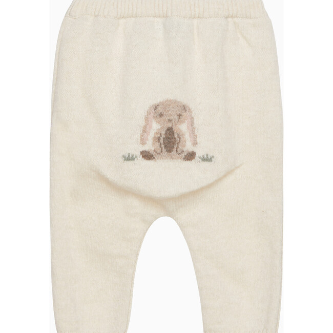 Little Bunny Intarsia Leggings, Winter White