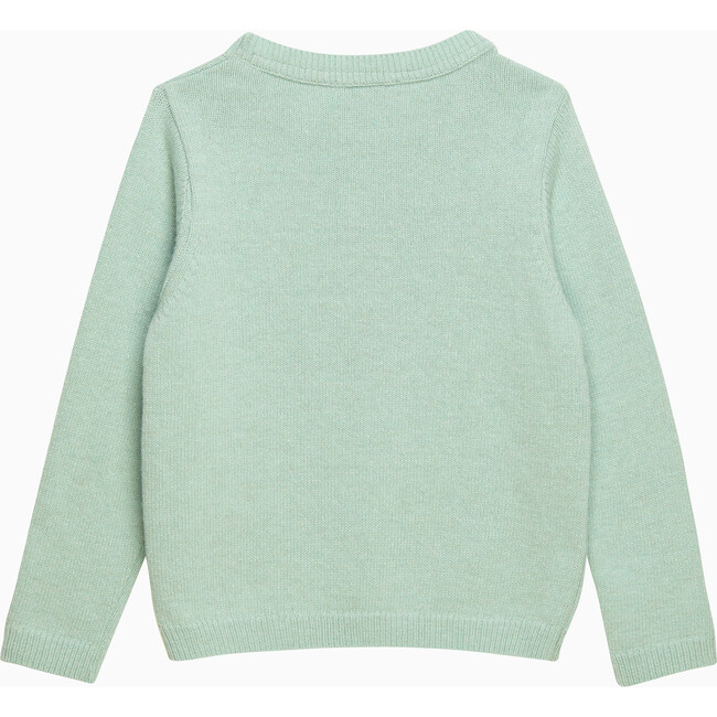 Galloping Freya Horse Ribbed Neck Sweater, Sea Green - Sweaters - 2