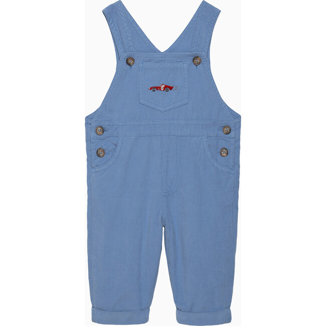 Little Sebastian Car Full-Length Dungaree, French Blue