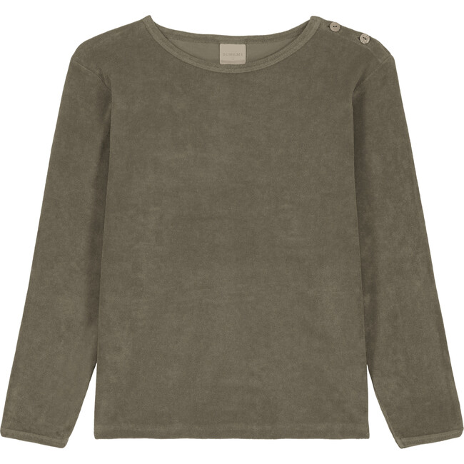 Pimpi long Sleeve Sweatshirt, Sage - Sweatshirts - 1
