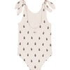 Roberta One-Piece Round Neck Swimsuit, Off-White Lavender - One Pieces - 2