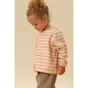 Noé Round Neck Sweatshirt, Pink Stripes - Sweatshirts - 1 - thumbnail