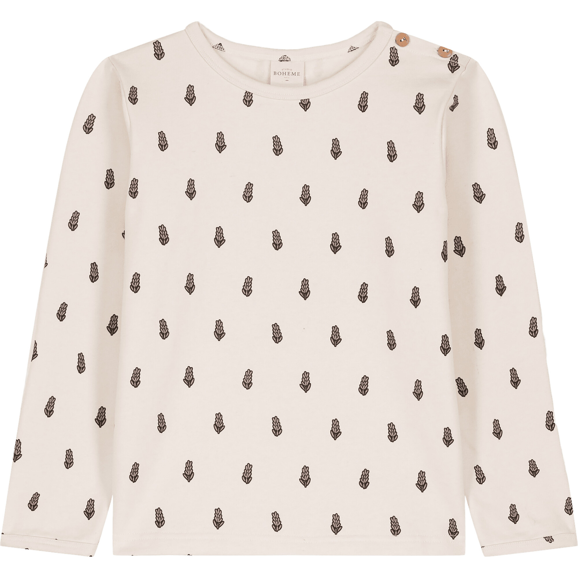 Noé Round Neck Sweatshirt, Off-White Lavender - Sweatshirts - 1