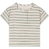 Orso Round Neck T-Shirt, Green Stripes - T-Shirts - 2