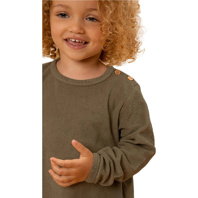 Pimpi long Sleeve Sweatshirt, Sage - Sweatshirts - 3