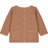 Mahé Wooden Buttons Quilted Jacket, Praline - Jackets - 1 - thumbnail