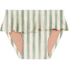 Mimi Ruffle Swim Briefs, Green Stripes - Underwear - 1 - thumbnail