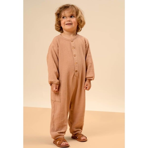 Big Papi long Sleeve Jumpsuit, Praline - Studio Bohème Paris Rompers |  Maisonette