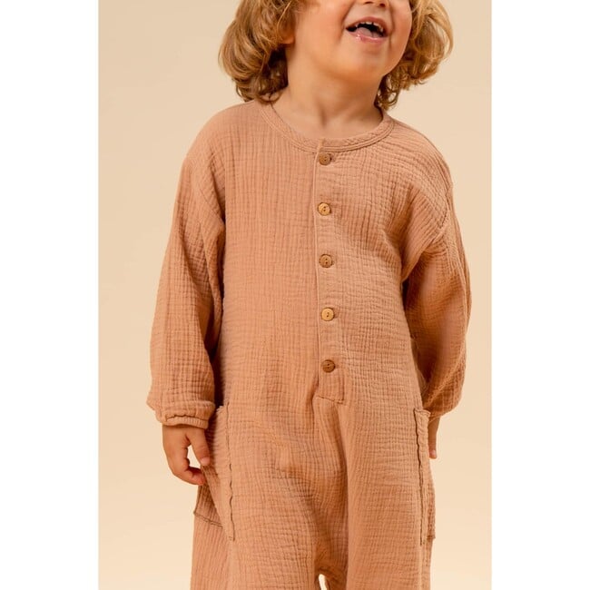 Big Papi long Sleeve Jumpsuit, Praline - Jumpsuits - 3