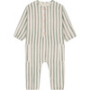 Big Papi long Sleeve Jumpsuit, Green Stripes - Jumpsuits - 4