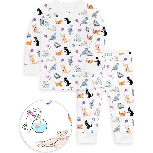 The Organic Long Sleeve Pajama Set, Cats
