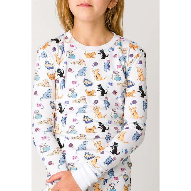 The Organic Long Sleeve Pajama Set, Cats - Pajamas - 2