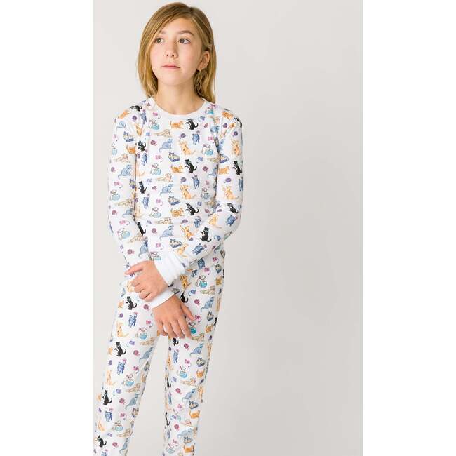 The Organic Long Sleeve Pajama Set, Cats - Pajamas - 3