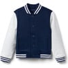 The Varsity Long Sleeve Snap Pocket Bomber Jacket, Merchant Marine - Jackets - 1 - thumbnail