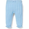 Baby Cable Knit Ruffle Cuff Sweater Pant, Soft Blue - Pants - 1 - thumbnail