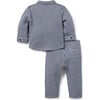 Baby Houndstooth Long Sleeve Matching Set, Merchant Marine - Mixed Apparel Set - 2