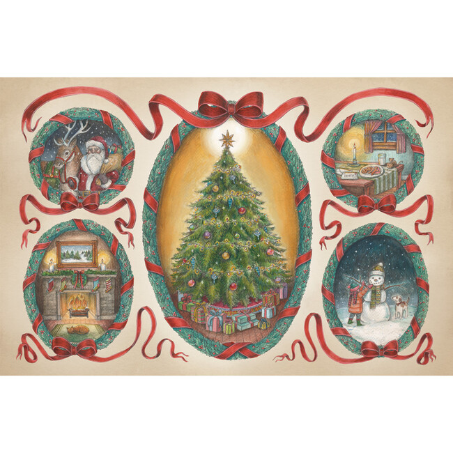 O Christmas Tree Placemat, Set of 24
