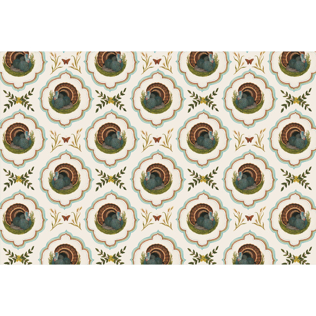 Heritage Turkey Meadow Placemat, Set of 24