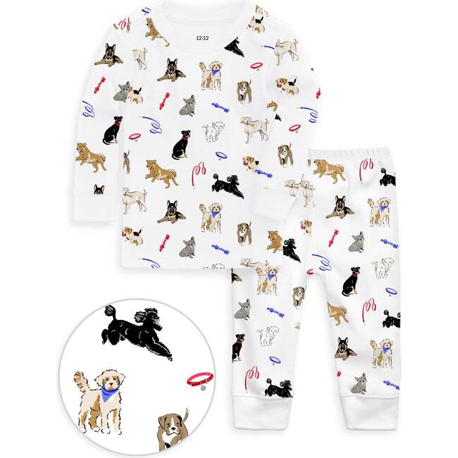 The Organic Long Sleeve Pajama Set, Dog Days