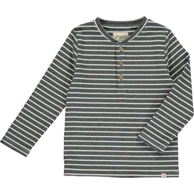 Cherokee Ribbed Striped Raglan Sleeve Tee, Beige & Beetle