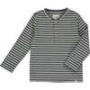 Cherokee Ribbed Striped Raglan Sleeve Tee, Beige & Beetle - T-Shirts - 1 - thumbnail