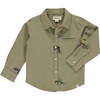 Atwood Woven Print Long Sleeve Shirt, Green - Shirts - 1 - thumbnail