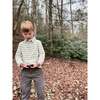 Midway Striped Long Sleeve Polo Shirt, Sage & White - Polo Shirts - 3