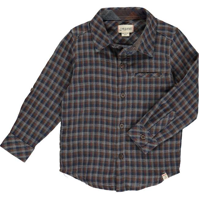 Atwood Woven Plaid Long Sleeve Shirt, Brown & Multicolors