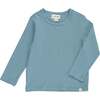 Alcoa Striped Round Neck Long Sleeve Tee, Blue - T-Shirts - 1 - thumbnail