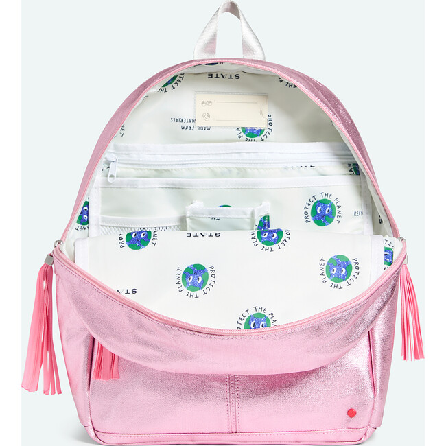 Kane Backpack, Pink/Silver - Backpacks - 2