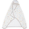 Toddler Large Cotton Print Plush Hooded Towel 42X47, Animal Crowd - Bath Towels - 1 - thumbnail