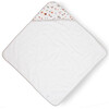 Infant Small Cotton Print Plush Hooded Towel 30X30, Mushrooms - Bath Towels - 2
