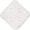 Infant Small Cotton Print Plush Hooded Towel 30X30, Mushrooms - Bath Towels - 3