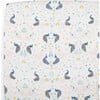 Cotton Print Muslin Standard-Size Crib Sheet, Peacock - Crib Sheets - 1 - thumbnail