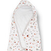 Infant Small Cotton Print Plush Hooded Towel 30X30, Mushrooms - Bath Towels - 4