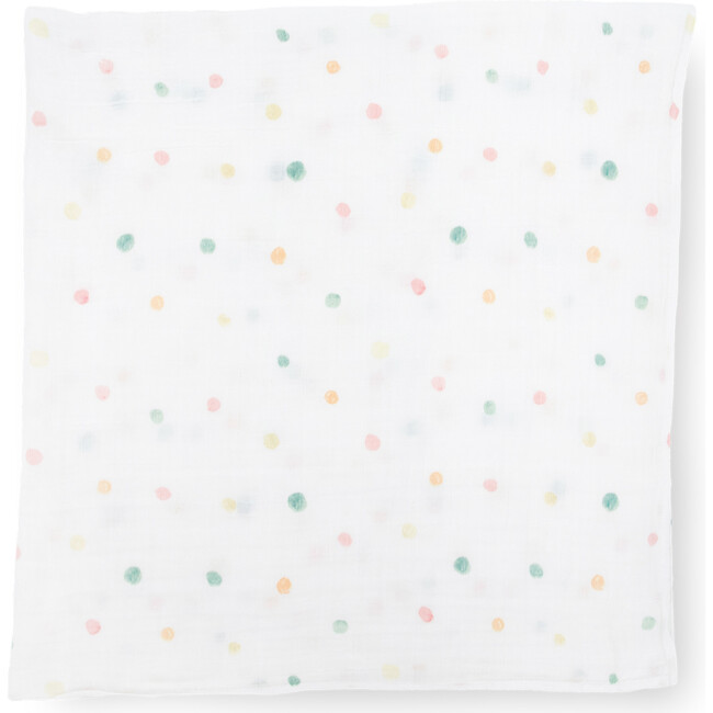 Multi-Purpose Hand-Painted Muslin Swaddle 47X47, Party Dots - Swaddles - 3