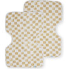 Cotton Muslin Multi-Layered Burp Cloth 14X21, Adobe Checker (Pack Of 2) - Burp Cloths - 1 - thumbnail