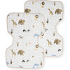 Cotton Muslin Multi-Layered Burp Cloth 14X21, Party Animals (Pack Of 2) - Burp Cloths - 1 - thumbnail