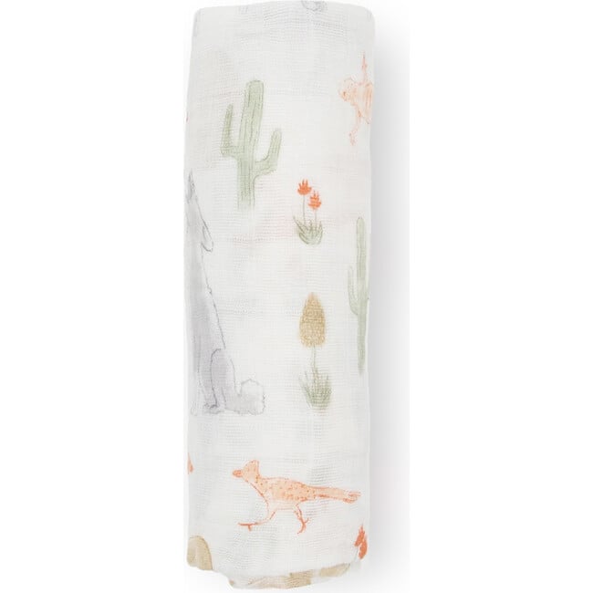 Multi-Purpose Hand-Painted Muslin Swaddle 47X47, Desert Night - Swaddles - 4